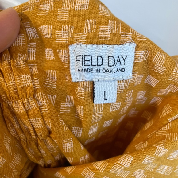 NWOT Field Day Made in Oakland Mustard Yellow Dress | Size L B10 - Picture 3 of 6